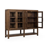 Kharga Natural 4 Door Display Cabinet - Ornate Home
