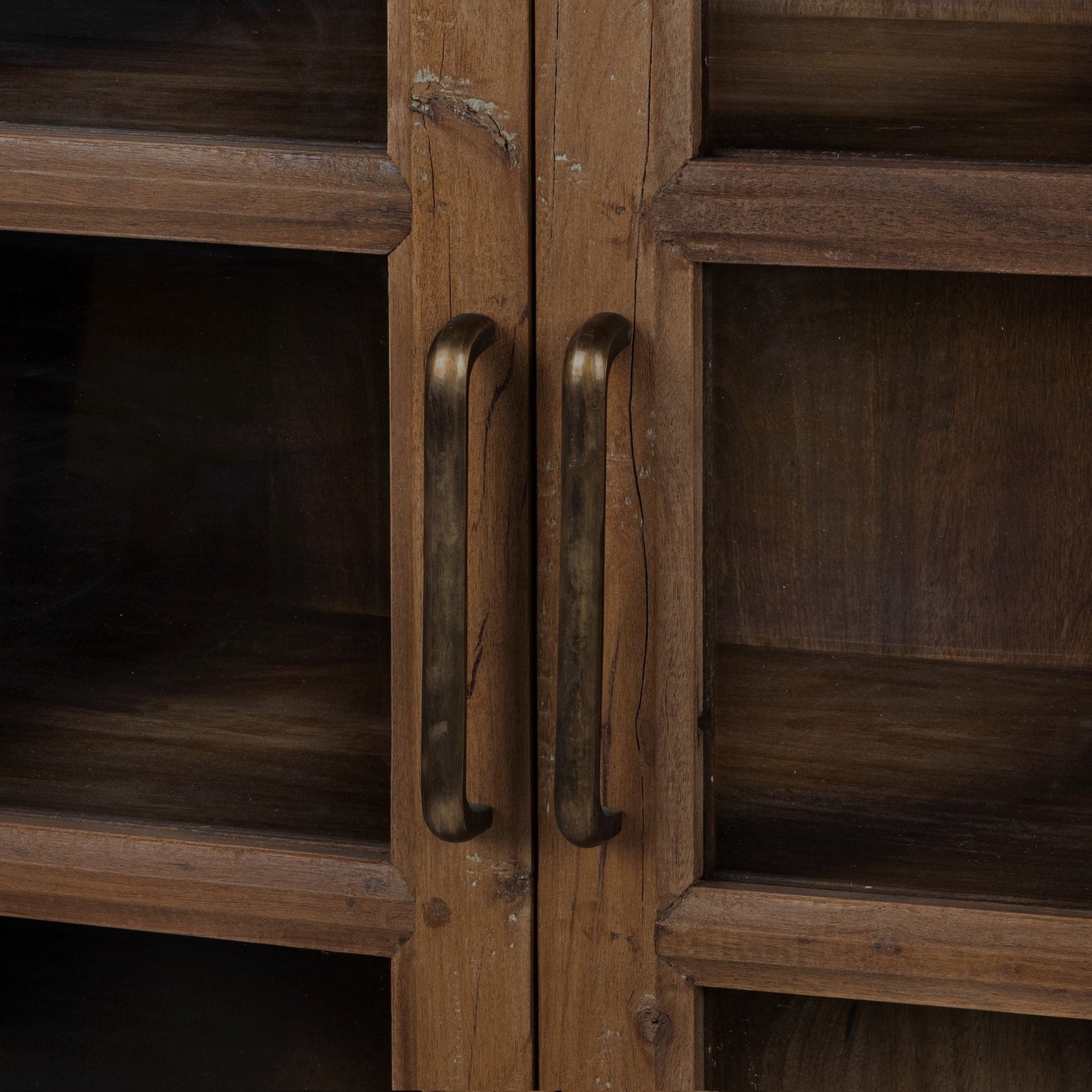 Kharga Natural 4 Door Display Cabinet - Ornate Home