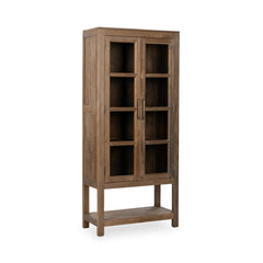 Kharga Natural Tall Display Cabinet - Ornate Home