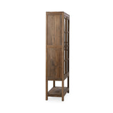 Kharga Natural Tall Display Cabinet - Ornate Home