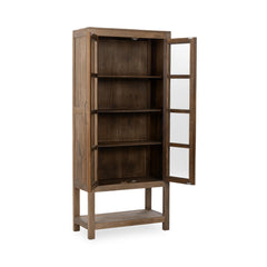 Kharga Natural Tall Display Cabinet - Ornate Home