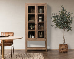 Kharga Natural Tall Display Cabinet - Ornate Home