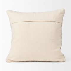 Khloe Cream 20x20 Square Pillow Cover with Non-Allergen Filler (Set of 2) - Ornate Home