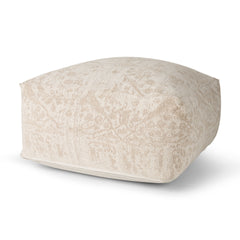 Khloe Cream Large Pouf - Ornate Home
