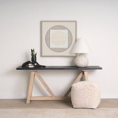 Khloe Cream Small Pouf - Ornate Home