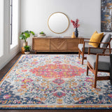 Kialla Magenta & Burnt Orange Area Rug - Ornate Home