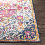 Kialla Magenta & Burnt Orange Area Rug - Ornate Home
