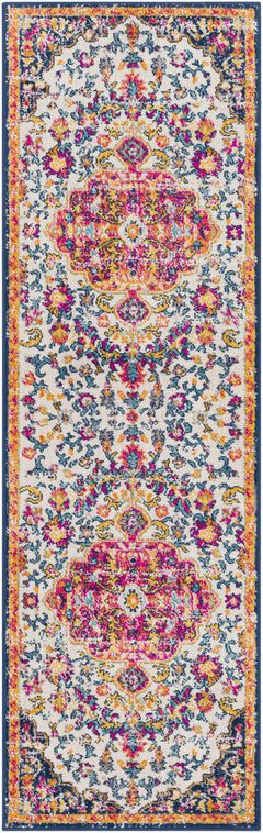 Kialla Magenta & Burnt Orange Area Rug - Ornate Home