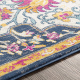 Kialla Magenta & Burnt Orange Area Rug - Ornate Home