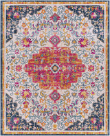 Kialla Magenta & Burnt Orange Area Rug - Ornate Home