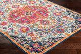 Kialla Magenta & Burnt Orange Area Rug - Ornate Home