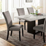 Kian White/Black 7pc Dining Room Set - Ornate Home