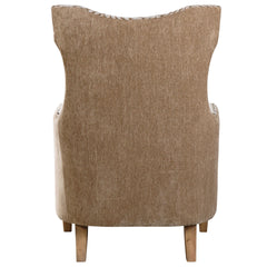 Kiango Animal Pattern Brown/White/Woodtone Armchair - Ornate Home