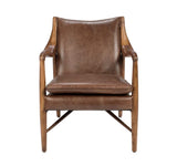 Kiannah Barrel Brown Arm Chair - Ornate Home