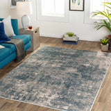 Kiblawan Teal Abstract Area Rug - Clearance - Ornate Home