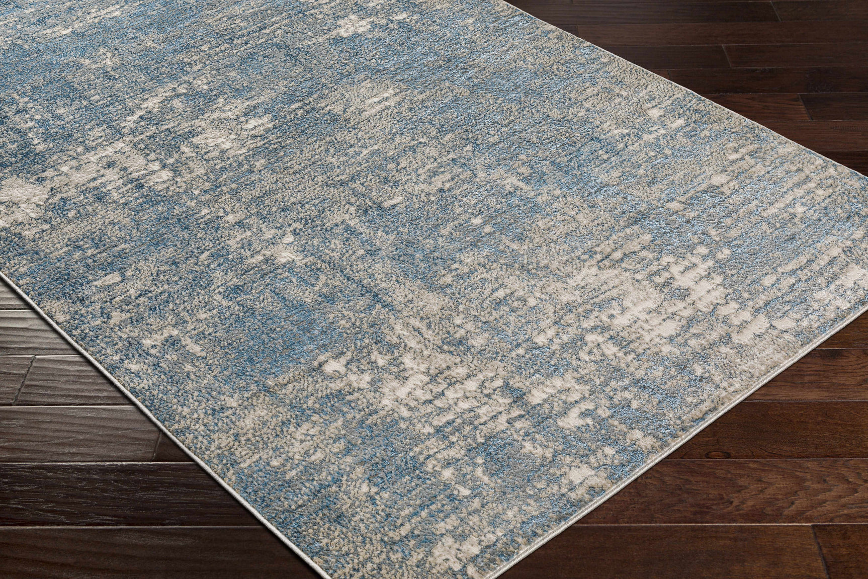 Kiblawan Teal Abstract Area Rug - Clearance - Ornate Home