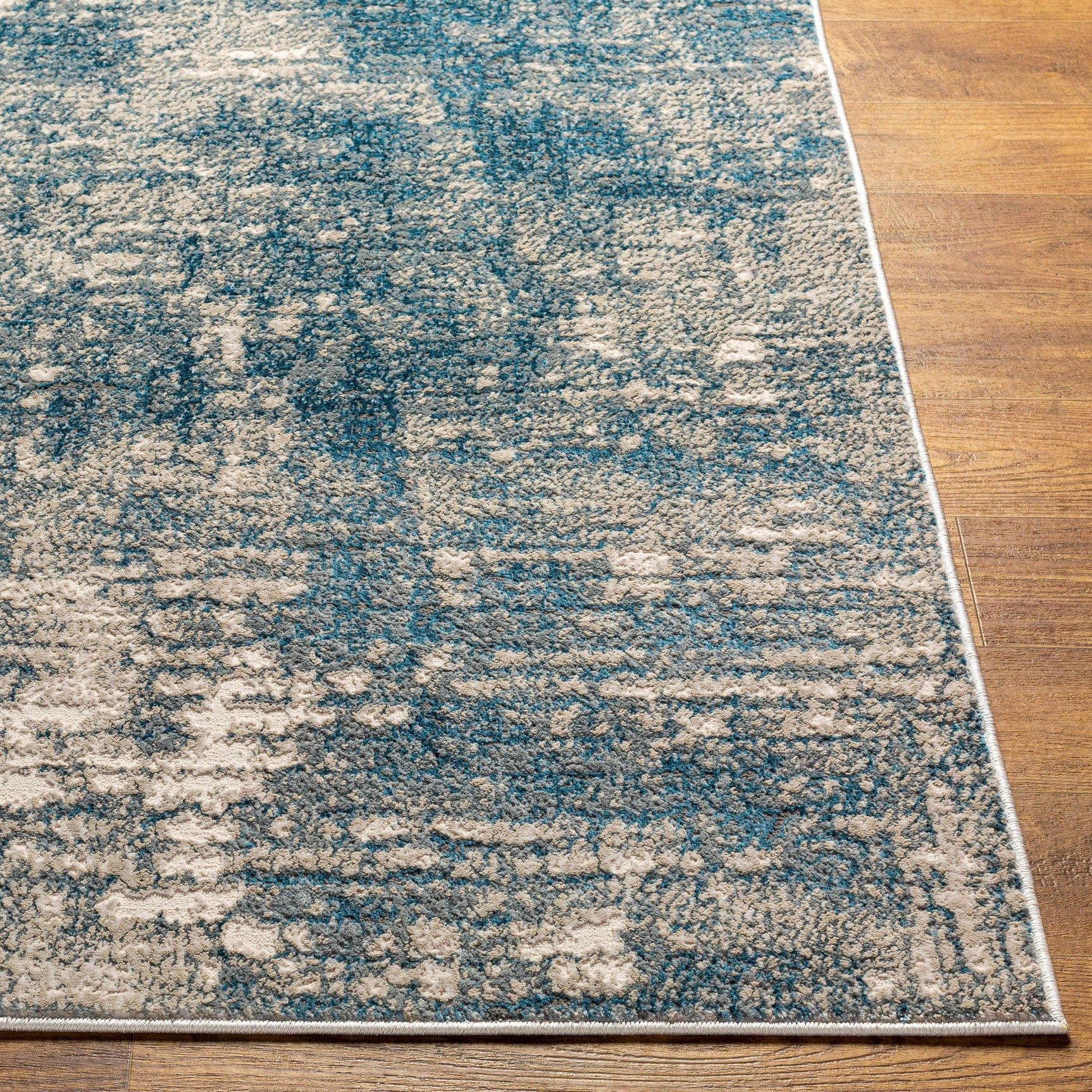 Kiblawan Teal Abstract Area Rug - Clearance - Ornate Home