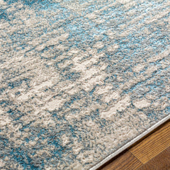 Kiblawan Teal Abstract Area Rug - Clearance - Ornate Home