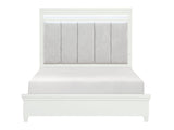 Kidman White Eastern King Bed - Ornate Home