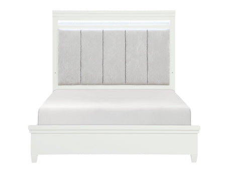 Kidman White Eastern King Bed - Ornate Home