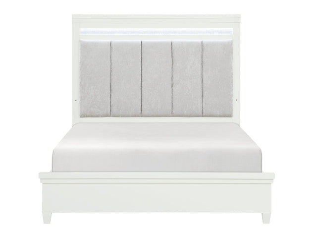 Kidman White Eastern King Bed - Ornate Home