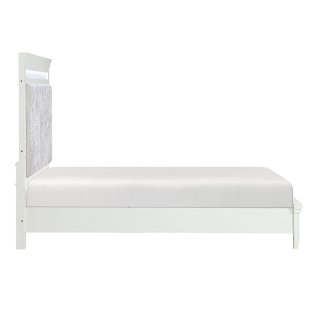 Kidman White Eastern King Bed - Ornate Home