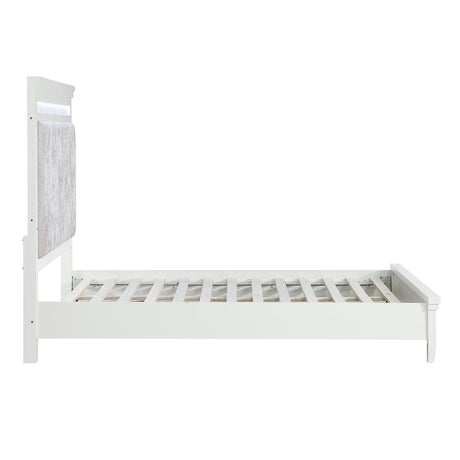 Kidman White Eastern King Bed - Ornate Home