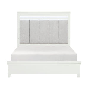 Kidman White Eastern King Bed - Ornate Home