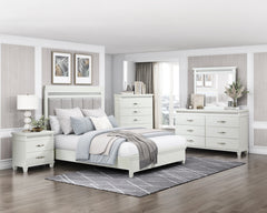 Kidman White/Gray 4-Piece Queen Bedroom Set - Ornate Home