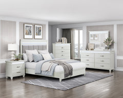 Kidman White/Gray 4-Piece Queen Bedroom Set - Ornate Home
