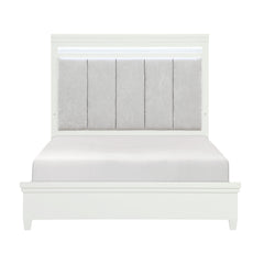 Kidman White/Gray 4-Piece Queen Bedroom Set - Ornate Home