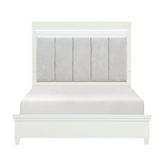 Kidman White/Gray 5-Piece Queen Bedroom Set - Ornate Home