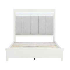 Kidman White/Gray 5-Piece Queen Bedroom Set - Ornate Home