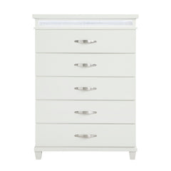 Kidman White/Gray 5-Piece Queen Bedroom Set - Ornate Home