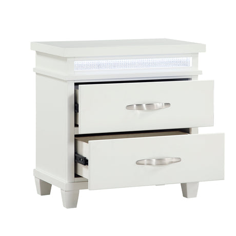 Kidman White Nightstand - Ornate Home