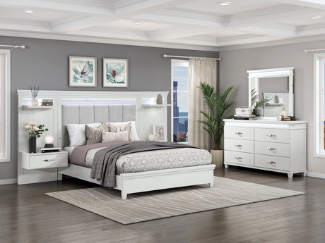 Kidman White Queen Bed - Ornate Home