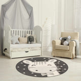 Kids Giraffe Bowtie Animal Print Nursery Outdoor Area Rug - Clearance - Ornate Home