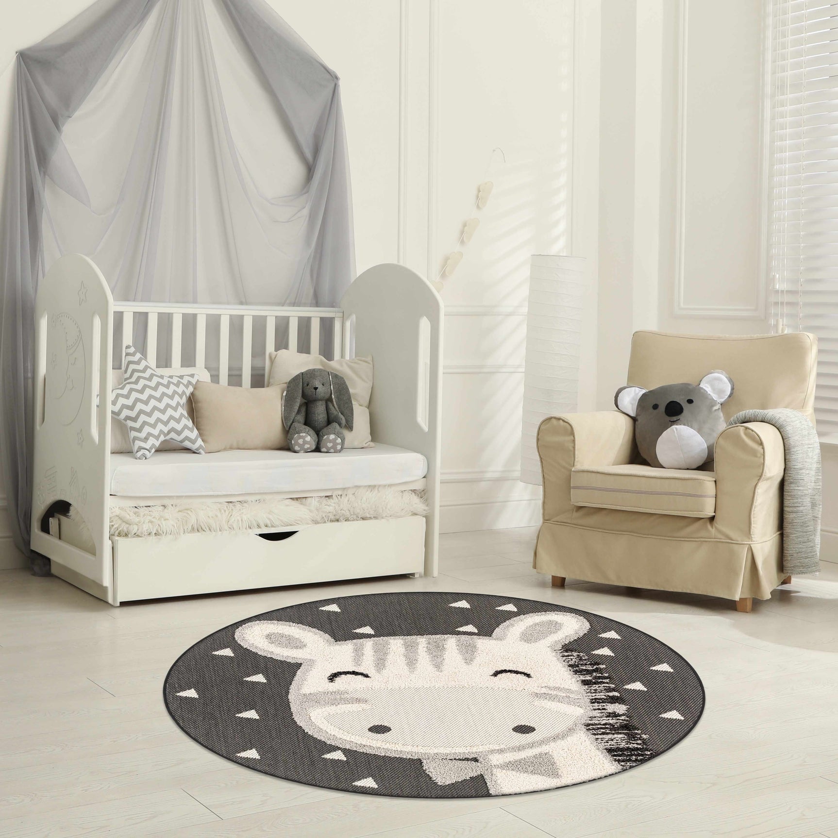 Kids Giraffe Bowtie Animal Print Nursery Outdoor Area Rug - Clearance - Ornate Home