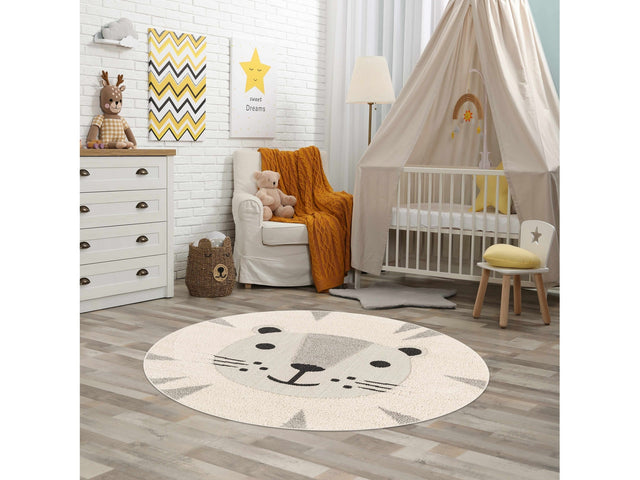 Kids Lion Animal Print Nursery Area Rug - Clearance - Ornate Home