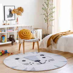 Kids Lion Animal Print Nursery Outdoor Area Rug - Clearance - Ornate Home