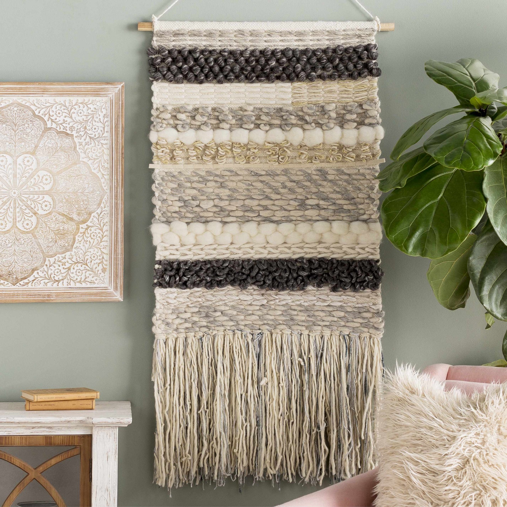 Kiefer Handwoven Wool Fringe Tapestry - Ornate Home