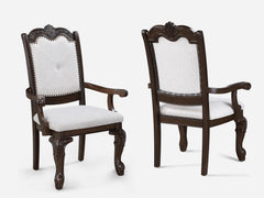 Kiera Coffee Brown 9-Piece Extendable Dining Room Set - Ornate Home