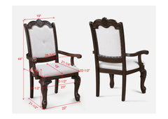 Kiera Coffee Brown 9-Piece Extendable Dining Room Set - Ornate Home