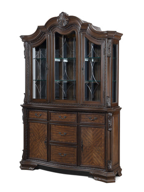 Kiera Coffee Brown Hutch & Buffet - Ornate Home
