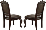 Kiera Rich Dark Brown Formal Dining Room Set / 7pc - Ornate Home