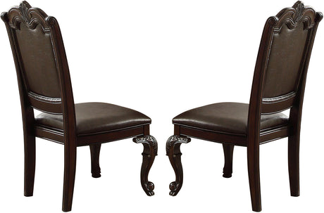 Kiera Rich Dark Brown Formal Dining Room Set / 7pc - Ornate Home