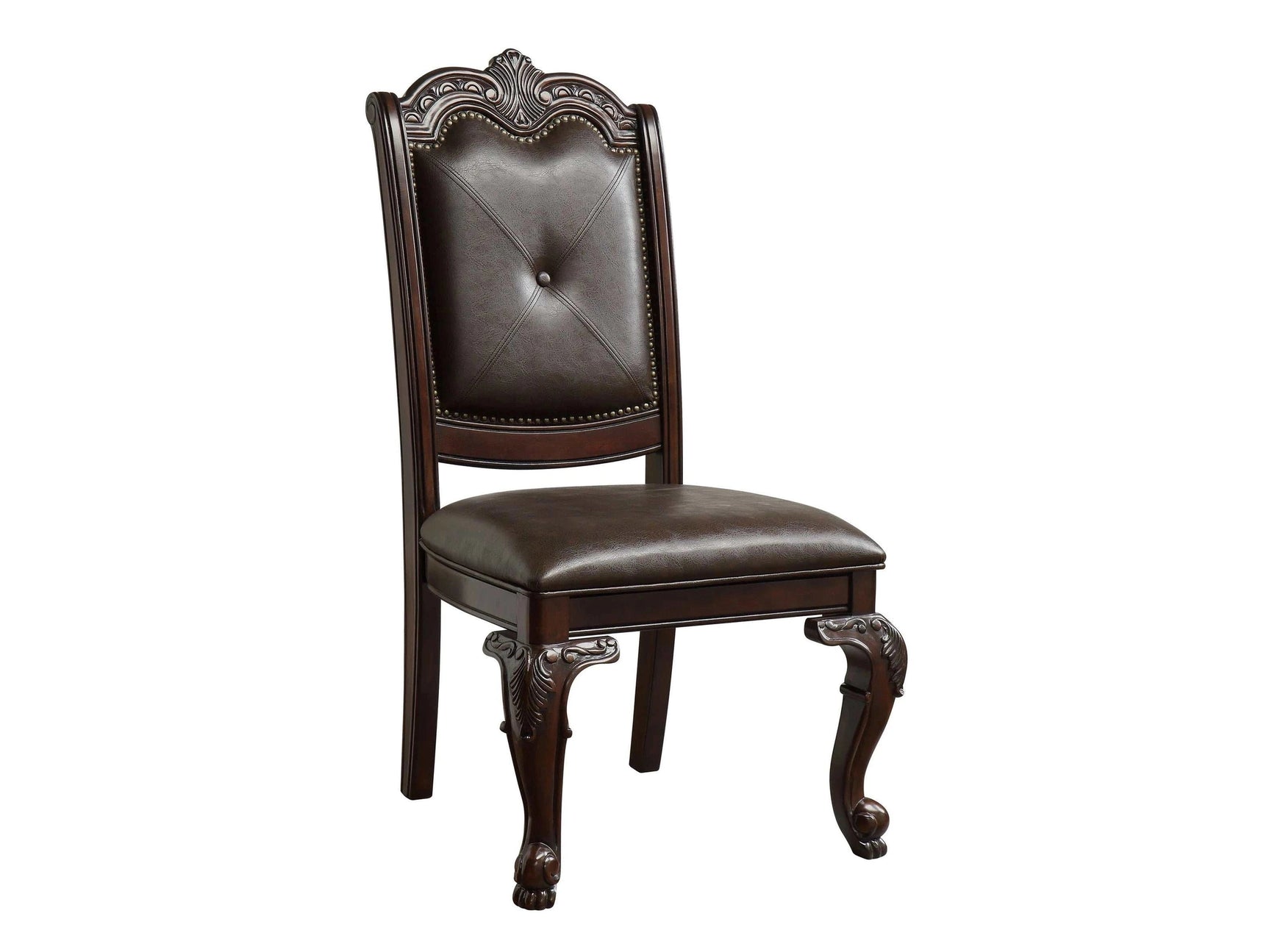 Kiera Rich Dark Brown Side Chair (Set of 2) - Ornate Home