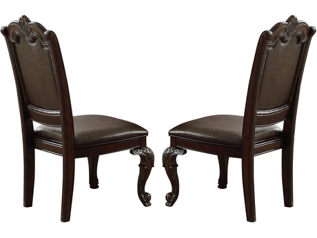 Kiera Rich Dark Brown Side Chair (Set of 2) - Ornate Home