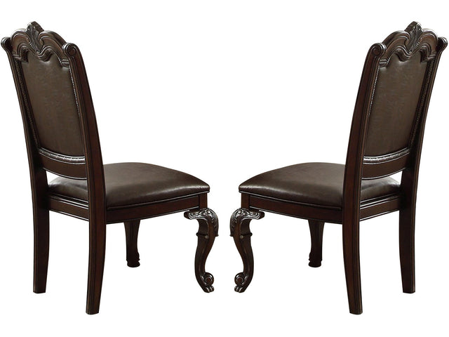 Kiera Rich Dark Brown Side Chair (Set of 2) - Ornate Home