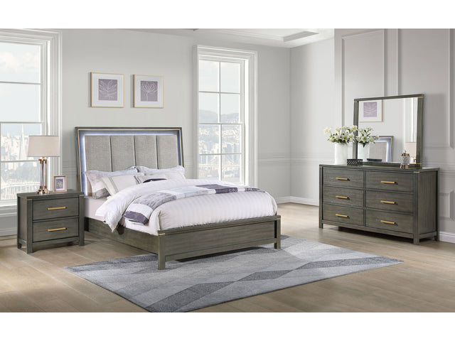 Kieran Grey 4-piece Eastern King Bedroom Set - Ornate Home
